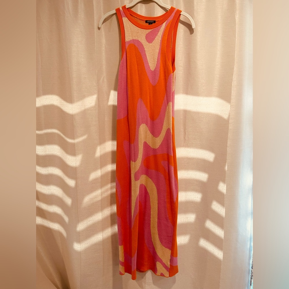 Wild fable groovy orange and pink dress